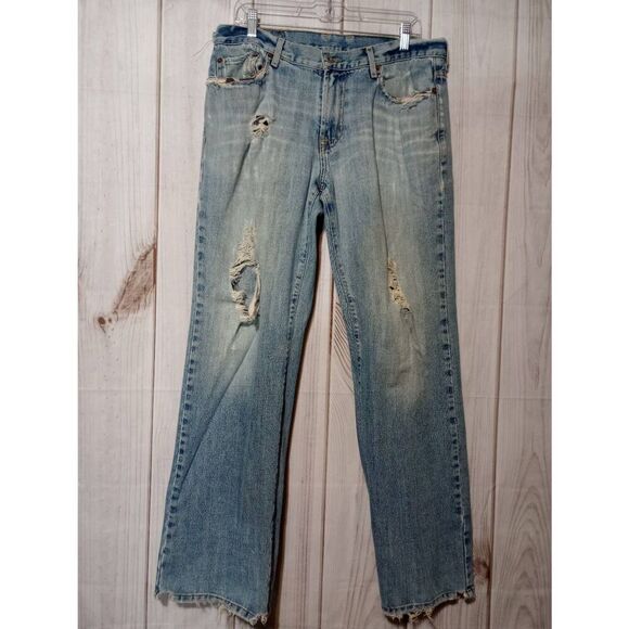 Lucky Brand Jeans Men's 34 Thrashed Light Wash - Picture 1 of 9